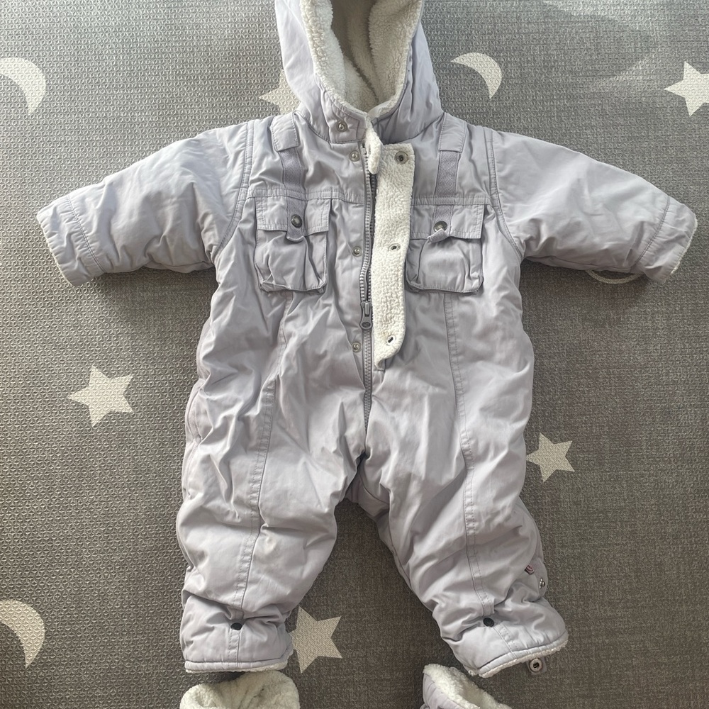 12M Cozy Baby Snowsuit with Hood